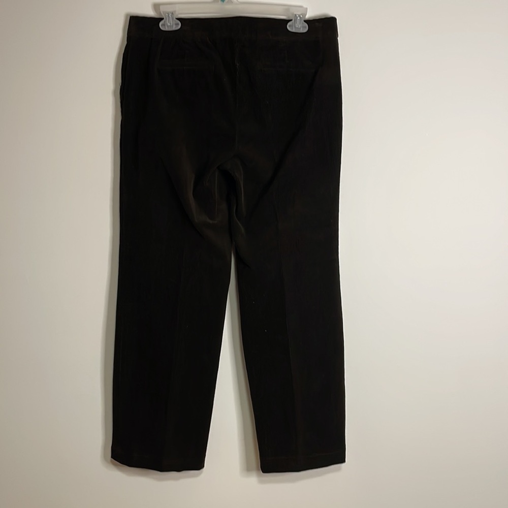 J Crew Dark Brown Corduroy Pants Taper Leg Stretch 10 casual Neutral Career